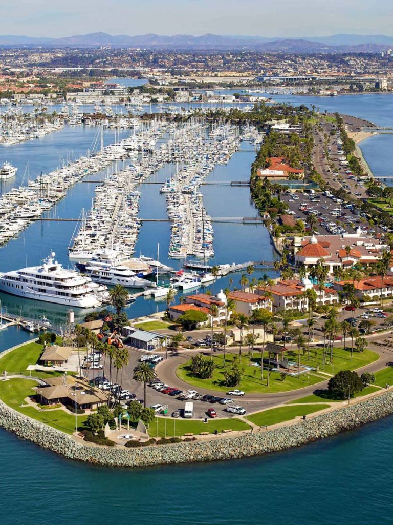 Portofino Hotel and Marina aerial view